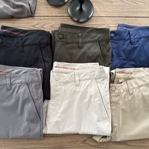 RHONE Men's Dress Pants in Black, Green, Blue, Gray, White, and Tan